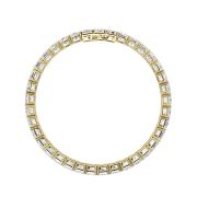 Emerald Shaped Lab Grown Diamond (F/VS) East West Line Bracelet in 14K Gold