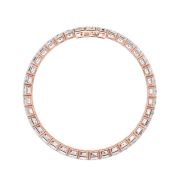 Emerald Shaped Lab Grown Diamond (F/VS) East West Line Bracelet in 14K Gold