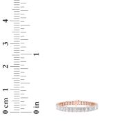 Emerald Shaped Lab Grown Diamond (F/VS) East West Line Bracelet in 14K Gold