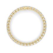 Emerald Shaped Lab Grown Diamond (F/VS) East West Line Bracelet in 14K Gold