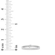 Oval Shaped Lab Grown Diamond (F/VS) East West Line Bracelet in 14K Gold