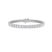 Oval Shaped Lab Grown Diamond (F/VS) East West Line Bracelet in 14K Gold
