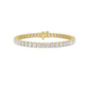 Oval Shaped Lab Grown Diamond (F/VS) East West Line Bracelet in 14K Gold