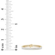 Oval Shaped Lab Grown Diamond (F/VS) East West Line Bracelet in 14K Gold
