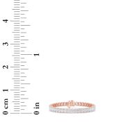 Oval Shaped Lab Grown Diamond (F/VS) East West Line Bracelet in 14K Gold