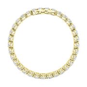 Oval Shaped Lab Grown Diamond (F/VS) East West Line Bracelet in 14K Gold