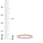 Oval Shaped Lab Grown Diamond (F/VS) East West Line Bracelet in 14K Gold