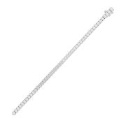 Oval Shaped Lab Grown Diamond (F/VS) East West Line Bracelet in 14K Gold