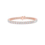 Oval Shaped Lab Grown Diamond (F/VS) East West Line Bracelet in 14K Gold