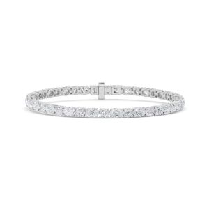 Oval Shaped Lab Grown Diamond (F/VS) Bracelet i...
