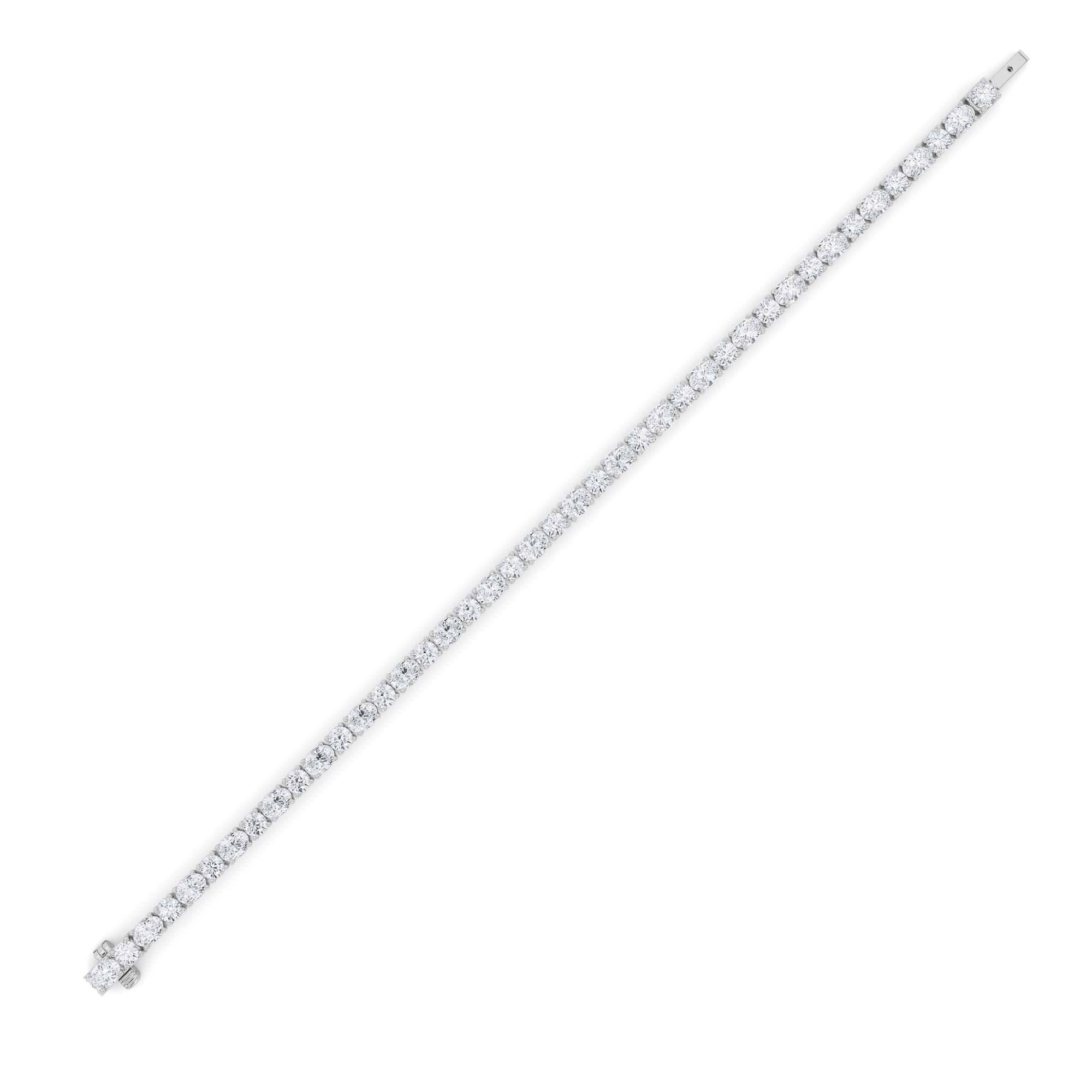 Oval Shaped Lab Grown Diamond (F/VS) Bracelet in 14K Gold
