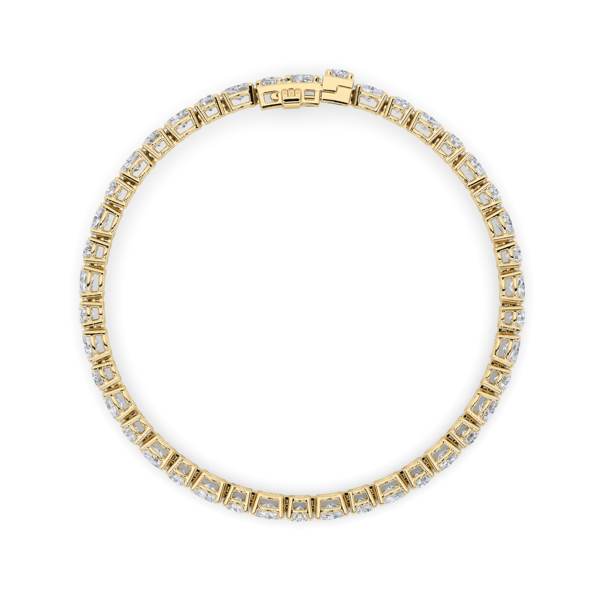 Oval Shaped Lab Grown Diamond (F/VS) Bracelet in 14K Gold