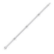 Emerald Shaped Lab Grown Diamond (F/VS) East West Station Bracelet in 14K Gold