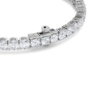 Emerald Shaped Lab Grown Diamond (F/VS) East West Station Bracelet in 14K Gold