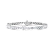 Oval Shaped Lab Grown Diamond (F/VS) East West Station Bracelet in 14K Gold