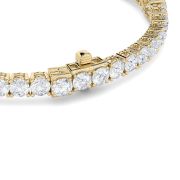 Oval Shaped Lab Grown Diamond (F/VS) East West Station Bracelet in 14K Gold
