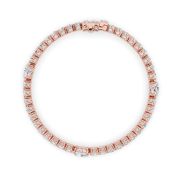 Oval Shaped Lab Grown Diamond (F/VS) East West Station Bracelet in 14K Gold
