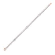 Oval Shaped Lab Grown Diamond (F/VS) East West Station Bracelet in 14K Gold