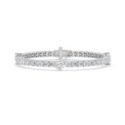 Pear Shaped Lab Grown Diamond (F/VS) East West Station Bracelet in 14K Gold