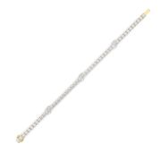 Pear Shaped Lab Grown Diamond (F/VS) East West Station Bracelet in 14K Gold