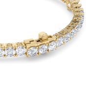 Pear Shaped Lab Grown Diamond (F/VS) East West Station Bracelet in 14K Gold