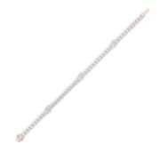 Pear Shaped Lab Grown Diamond (F/VS) East West Station Bracelet in 14K Gold