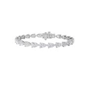 Pear Shaped Lab Grown Diamond (F/VS) Fancy Line Bracelet in 14K Gold