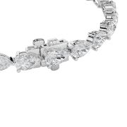 Pear Shaped Lab Grown Diamond (F/VS) Fancy Line Bracelet in 14K Gold