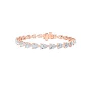 Pear Shaped Lab Grown Diamond (F/VS) Fancy Line Bracelet in 14K Gold