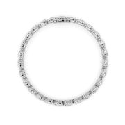 Pear Shaped Lab Grown Diamond (F/VS) Fancy Line Bracelet in 14K Gold