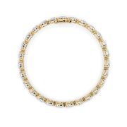 Pear Shaped Lab Grown Diamond (F/VS) Fancy Line Bracelet in 14K Gold