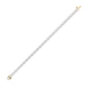 Pear Shaped Lab Grown Diamond (F/VS) Fancy Line Bracelet in 14K Gold