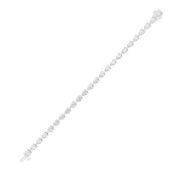 Pear Shaped Lab Grown Diamond (F/VS) Fancy Line Bracelet in 14K Gold