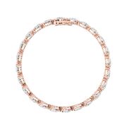 Pear Shaped Lab Grown Diamond (F/VS) Fancy Line Bracelet in 14K Gold