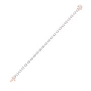 Pear Shaped Lab Grown Diamond (F/VS) Fancy Line Bracelet in 14K Gold