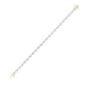Pear Shaped Lab Grown Diamond (F/VS) Fancy Line Bracelet in 14K Gold