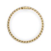 Marquise Shaped Lab Grown Diamond (F/VS) Angled Line Bracelet in 14K Gold