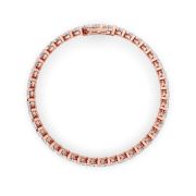 Marquise Shaped Lab Grown Diamond (F/VS) Angled Line Bracelet in 14K Gold