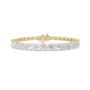 Marquise Shaped Lab Grown Diamond (F/VS) Bracelet in 14K Gold