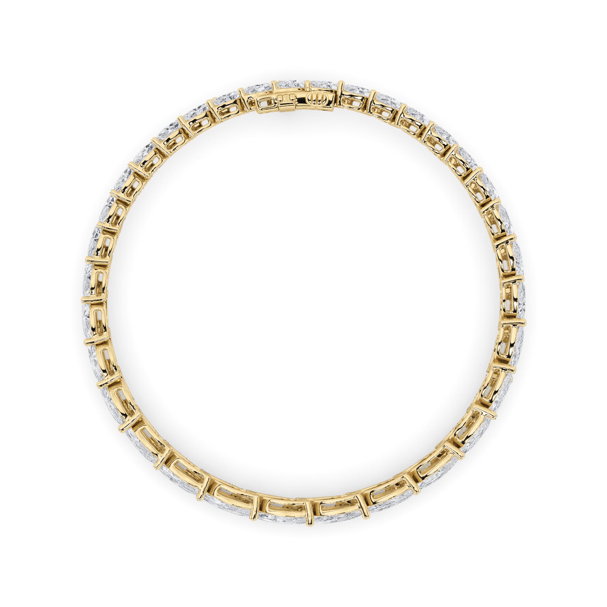 Marquise Shaped Lab Grown Diamond (F/VS) Bracelet in 14K Gold