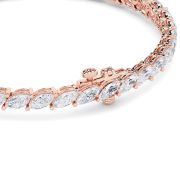 Marquise Shaped Lab Grown Diamond (F/VS) Bracelet in 14K Gold