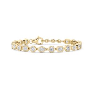 Mix Shaped Lab Grown Diamond (G/VS) Bracelet in...
