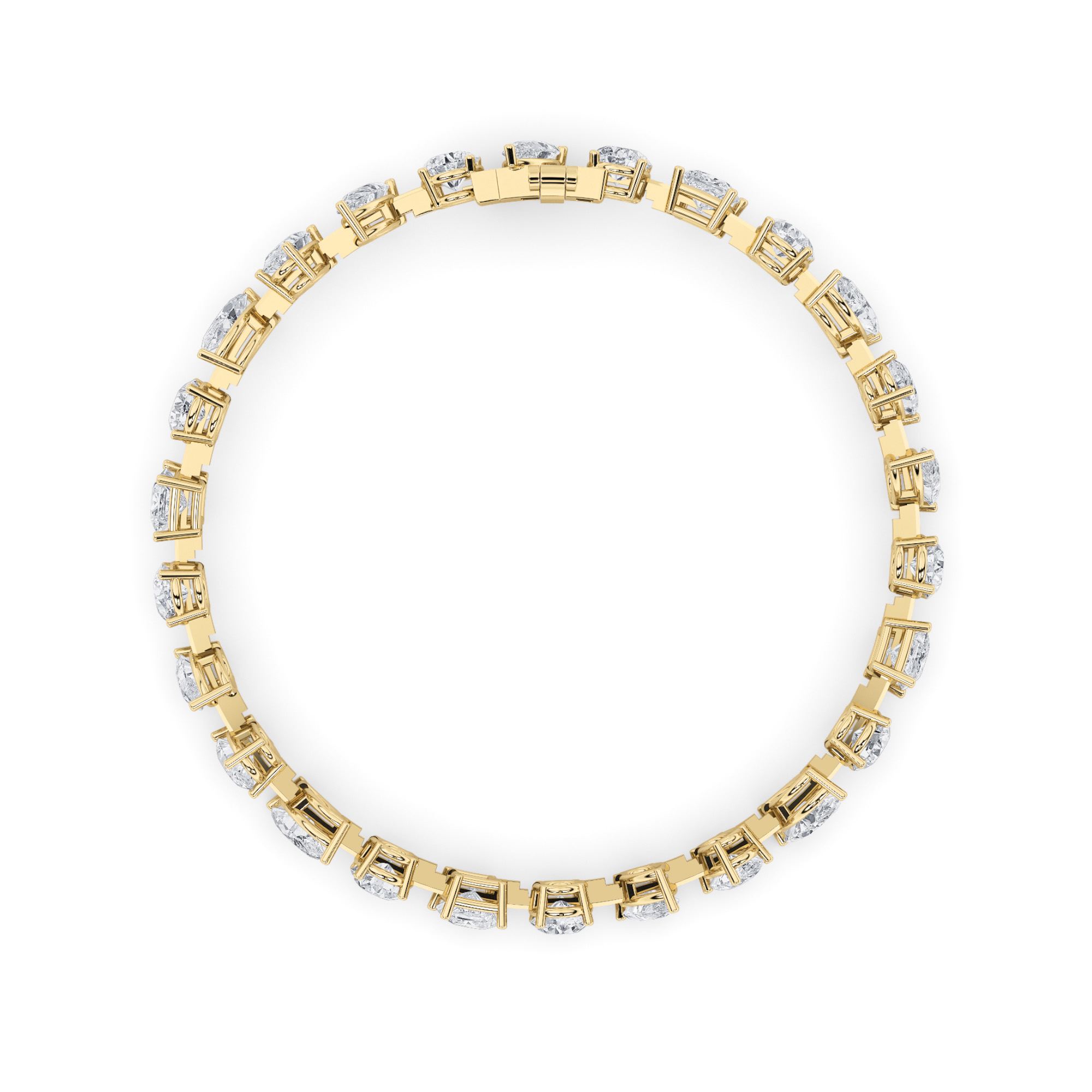 Mix Shaped Lab Grown Diamond (F/VS) Bracelet in 14K Gold