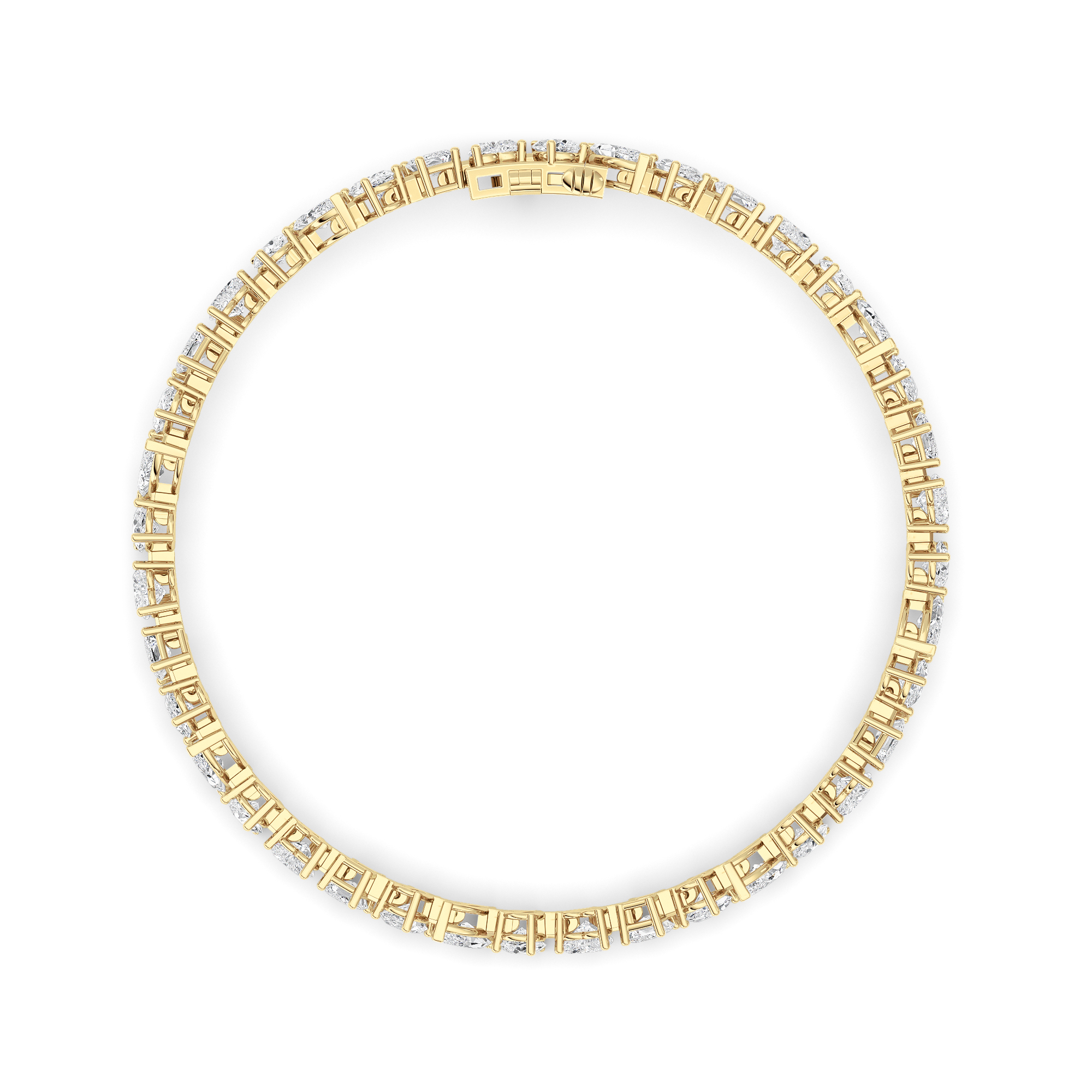 Mix Shaped Lab Grown Diamond (F/VS) Bracelet in 14K Gold