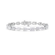Mix Shaped Lab Grown Diamond (F/VS) Bracelet in 14K Gold