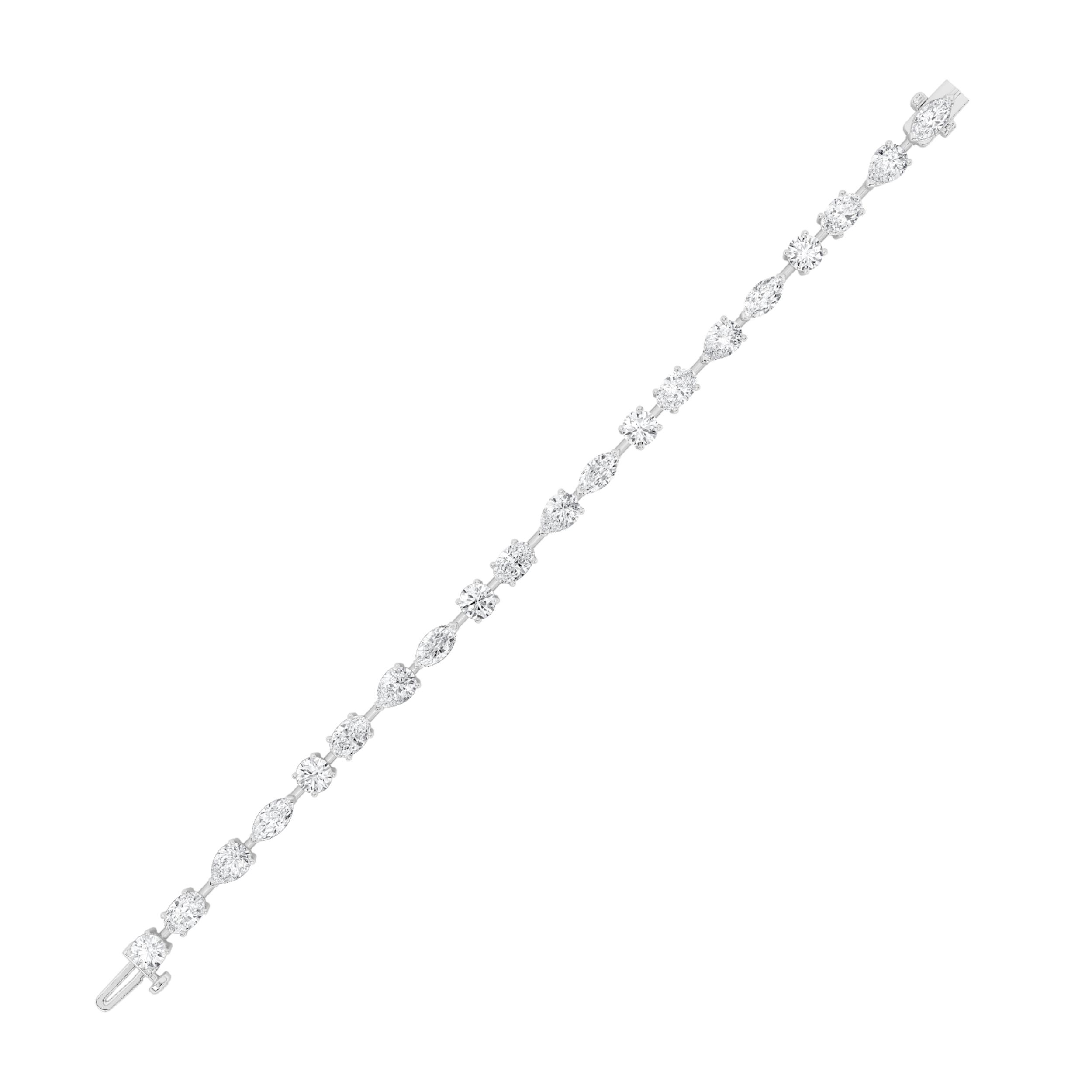 Mix Shaped Lab Grown Diamond (F/VS) Bracelet in 14K Gold