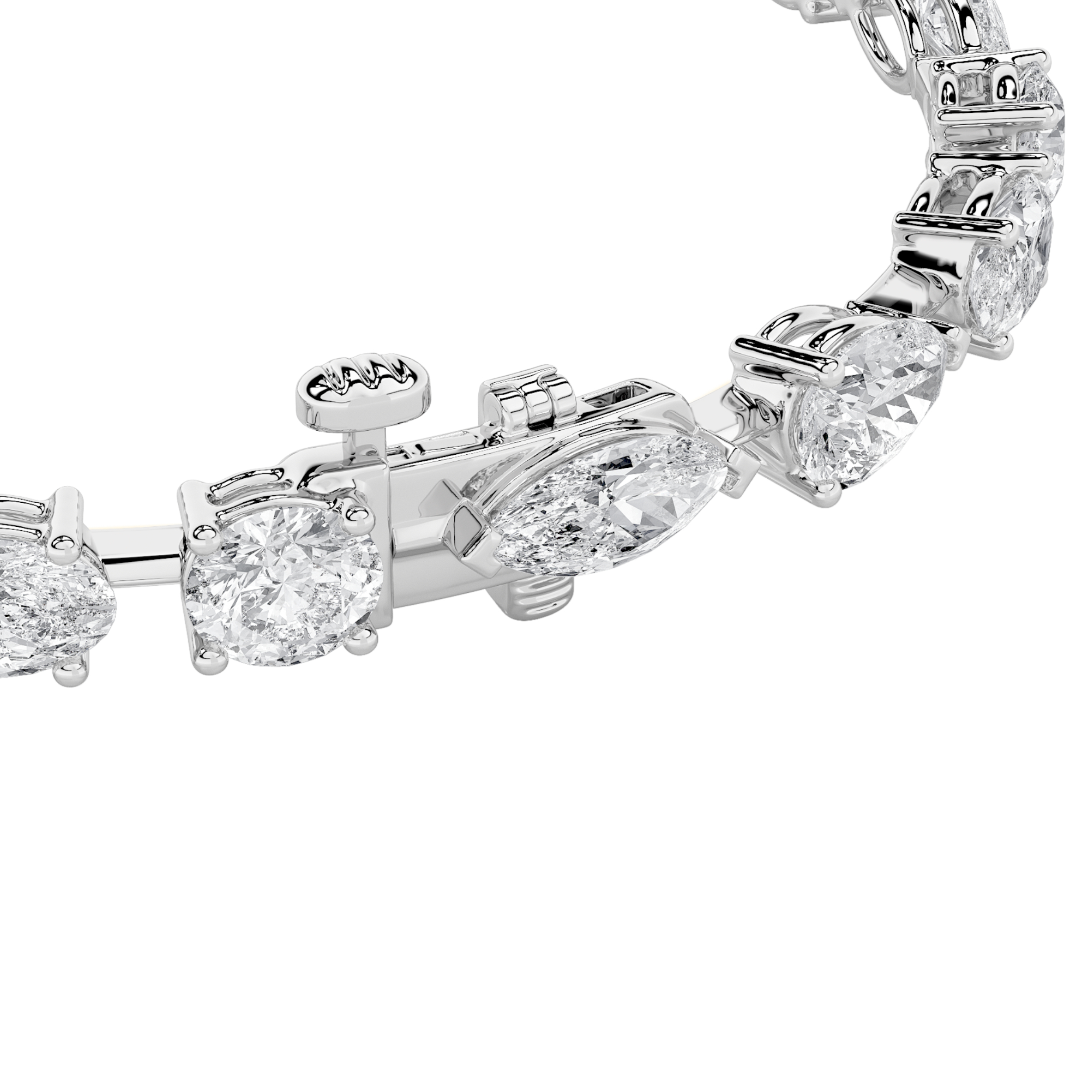 Mix Shaped Lab Grown Diamond (F/VS) Bracelet in 14K Gold