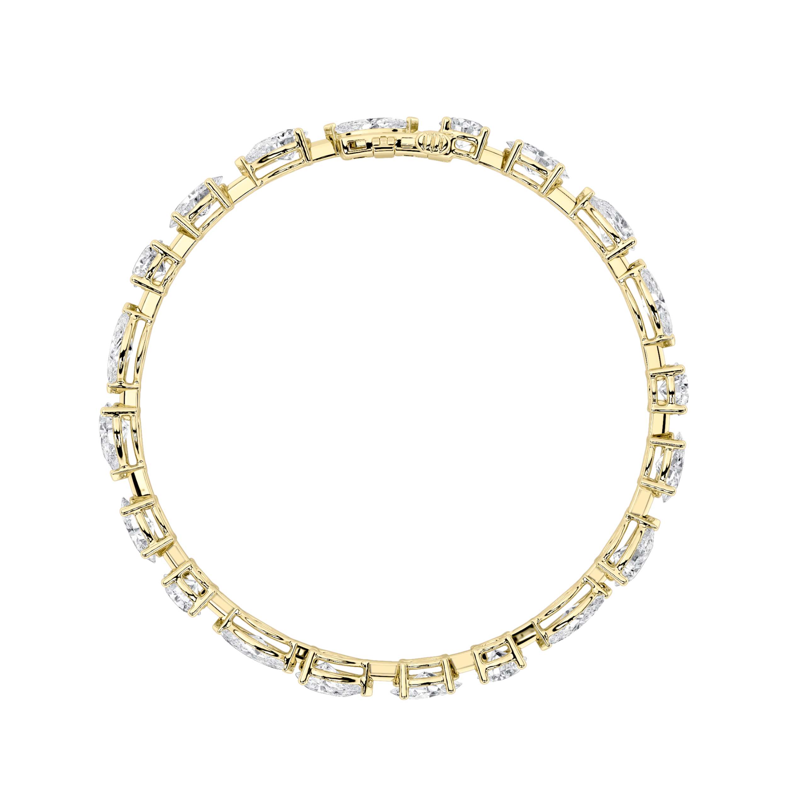 Mix Shaped Lab Grown Diamond (F/VS) Bracelet in 14K Gold