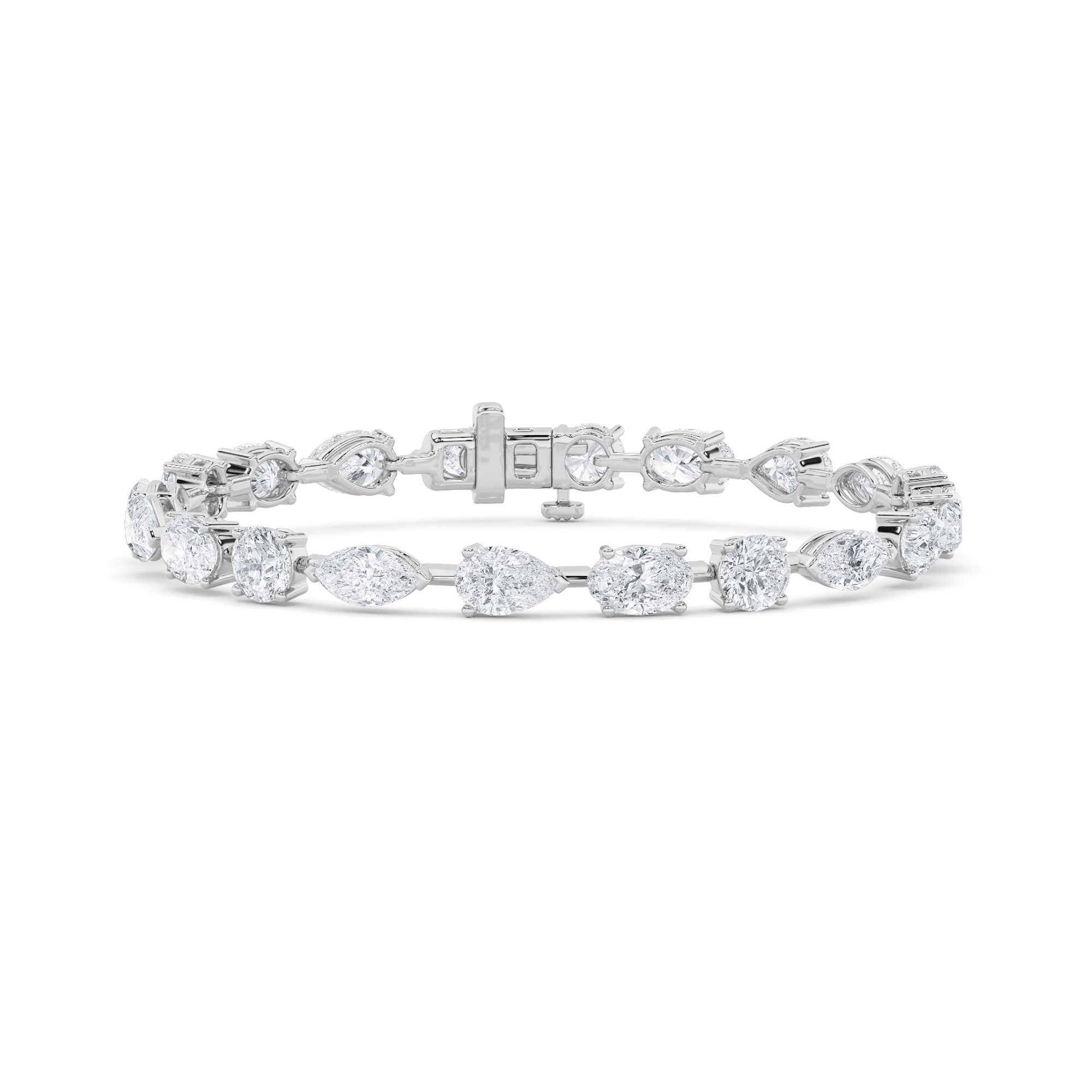 Mix Shaped Lab Grown Diamond (F/VS) Bracelet in 14K Gold