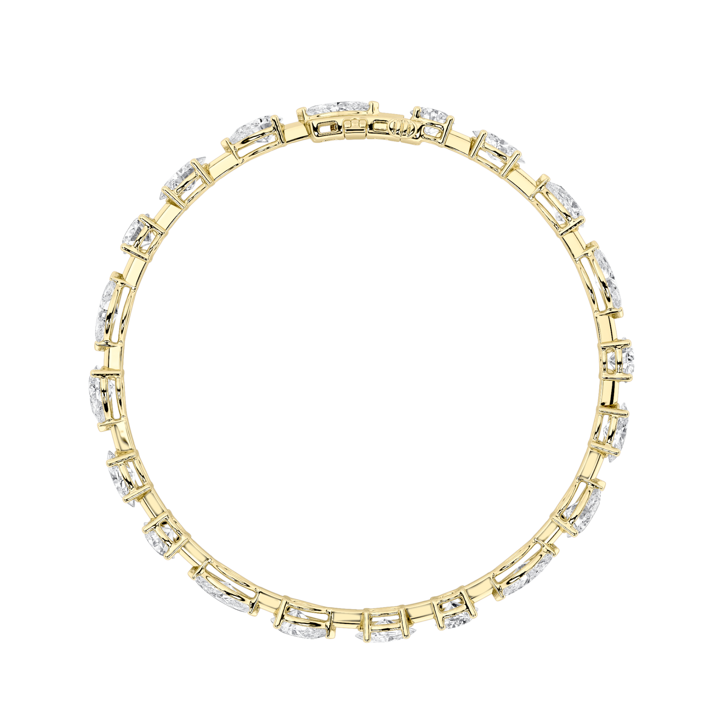 Mix Shaped Lab Grown Diamond (F/VS) Bracelet in 14K Gold